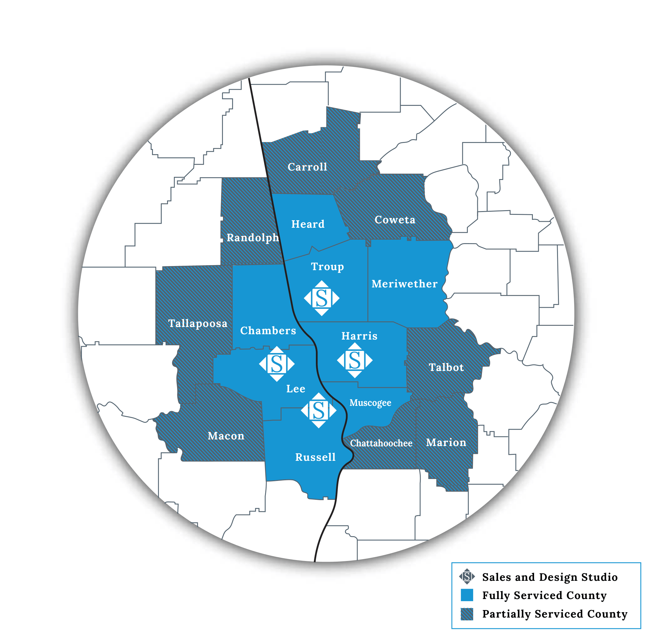 BC Stone Homes County Site Map