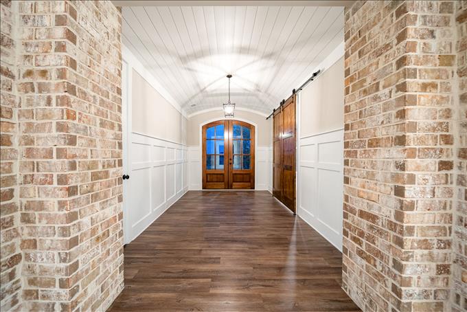 Brick Columns in Foyer